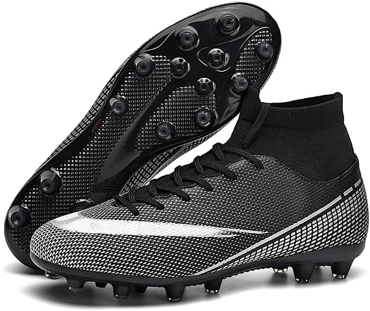 Soccer Shoes with Excellent Traction, Grip, and Comfort - Durable, Lightweight & Breathable - Unisex Soccer Cleats for Boys & Girls