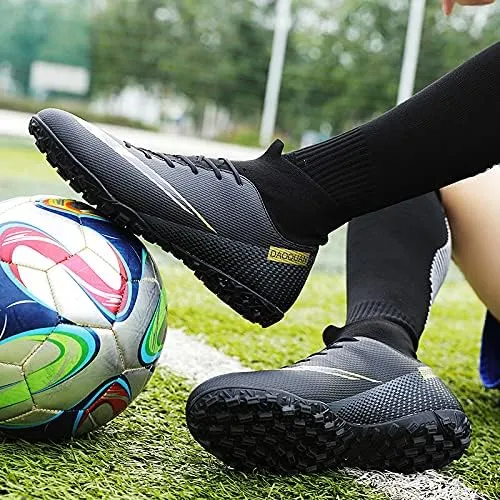 Soccer Shoes with Excellent Traction, Grip, and Comfort - Durable, Lightweight & Breathable - Unisex Soccer Cleats for Boys & Girls
