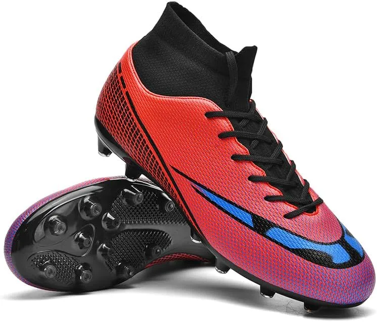 Soccer Shoes with Excellent Traction, Grip, and Comfort - Durable, Lightweight & Breathable - Unisex Soccer Cleats for Boys & Girls
