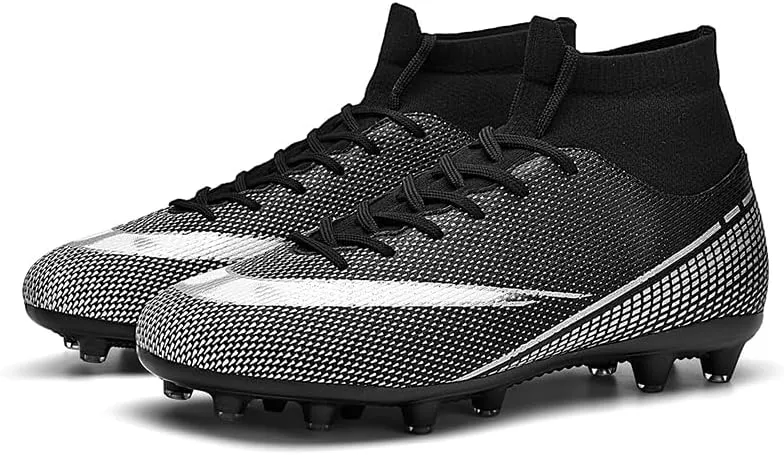 Soccer Shoes with Excellent Traction, Grip, and Comfort - Durable, Lightweight & Breathable - Unisex Soccer Cleats for Boys & Girls
