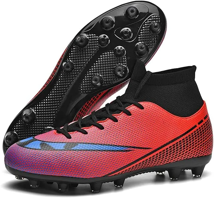 Soccer Shoes with Excellent Traction, Grip, and Comfort - Durable, Lightweight & Breathable - Unisex Soccer Cleats for Boys & Girls