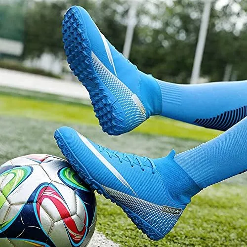 Soccer Shoes with Excellent Traction, Grip, and Comfort - Durable, Lightweight & Breathable - Unisex Soccer Cleats for Boys & Girls