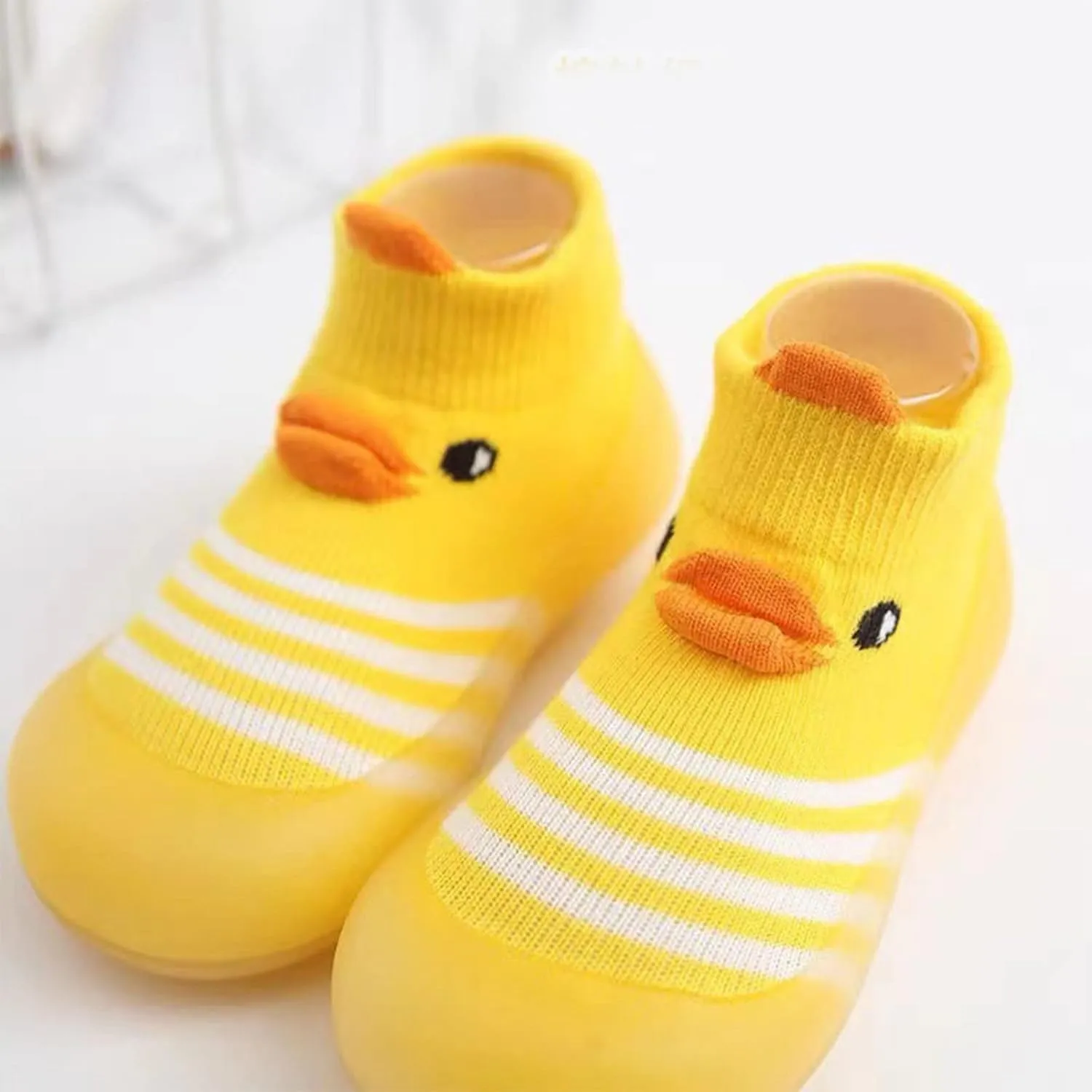 Sock Shoes for Kids Duck Boots Toddler Slip On Sneakers Lightweight Non-Slip Rubber Sole Baby First Walking Shoes