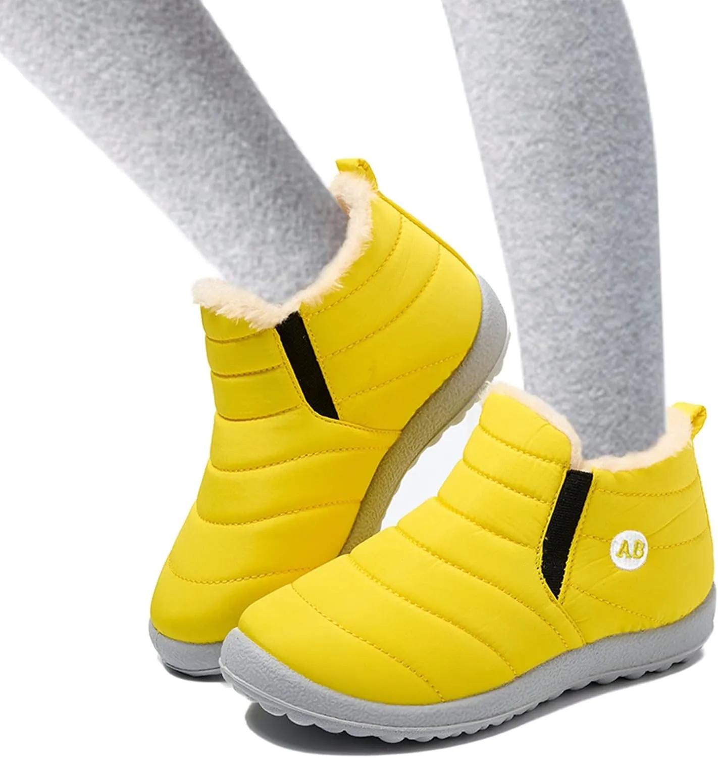 Sorely Snow Boots Girls Childrens Winter Fleece Childrens Boots Flat Splashing Girls Leather Dress Boots