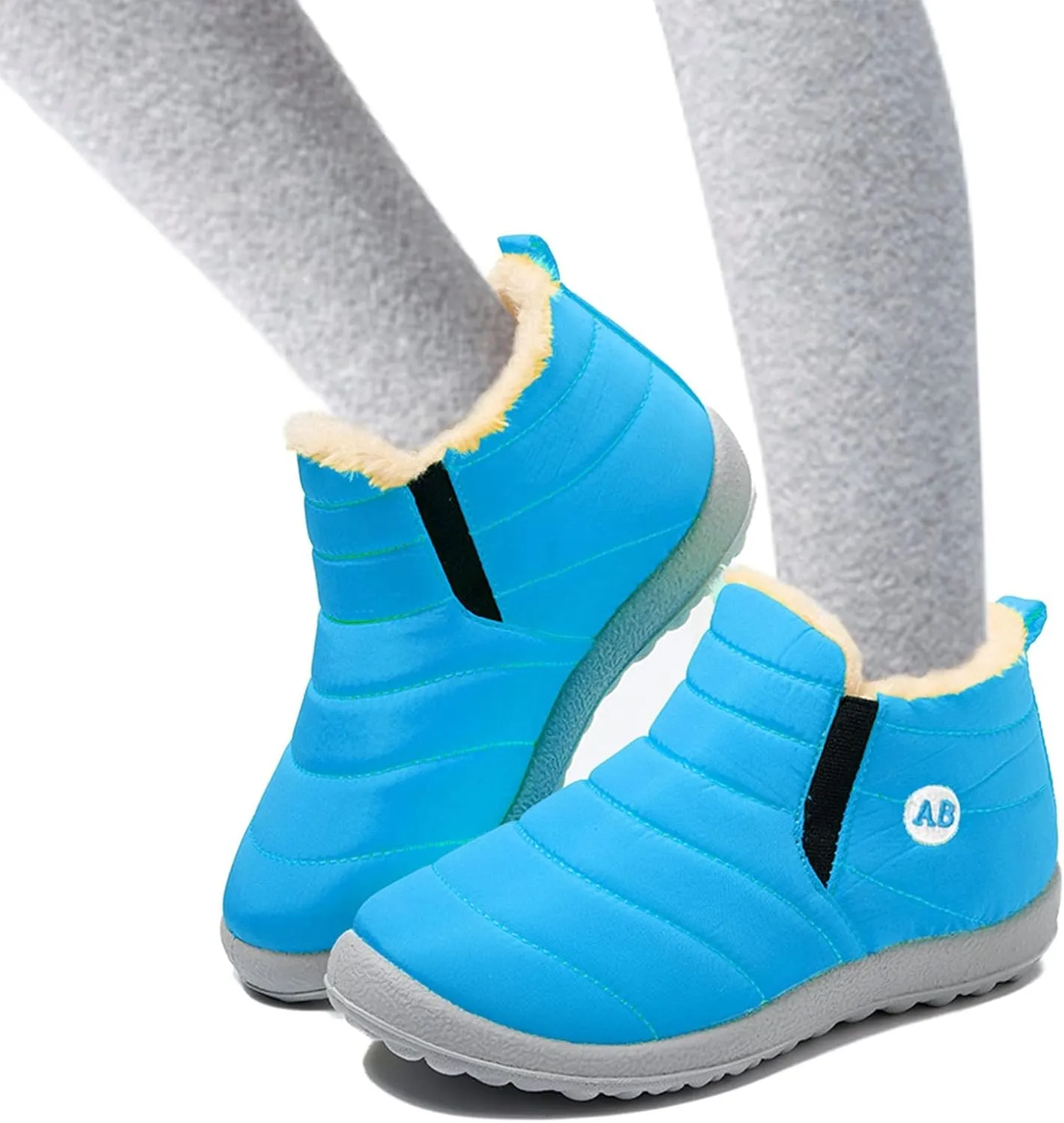 Sorely Snow Boots Girls Childrens Winter Fleece Childrens Boots Flat Splashing Girls Leather Dress Boots