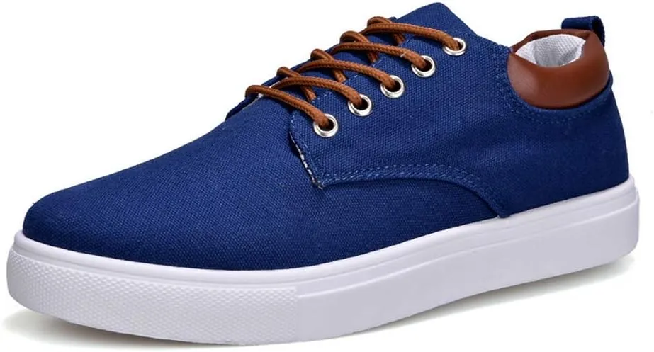 tazimall Mens Casual Shoes Large Size Canvas Shoes Low Top Sneakers