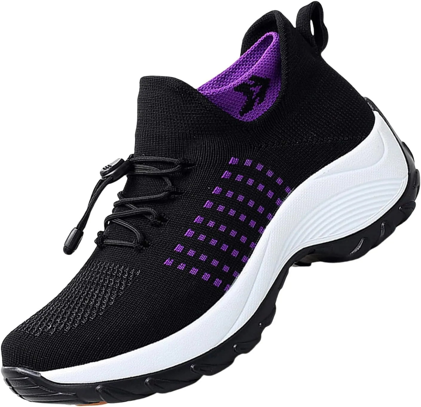 Tennis Shoes Womens Walking Sneakers for Women Black Loafers Women Closed Toe Indoor and Outdoor Christmas Tennis Shoes Comfortable Dressy Slip on