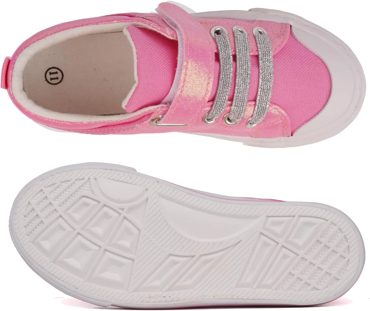 ToandonToddler Kids Sneakers Sparkle Fashion Glitter Sequins Canvas Shoes
