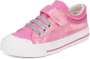 ToandonToddler Kids Sneakers Sparkle Fashion Glitter Sequins Canvas Shoes