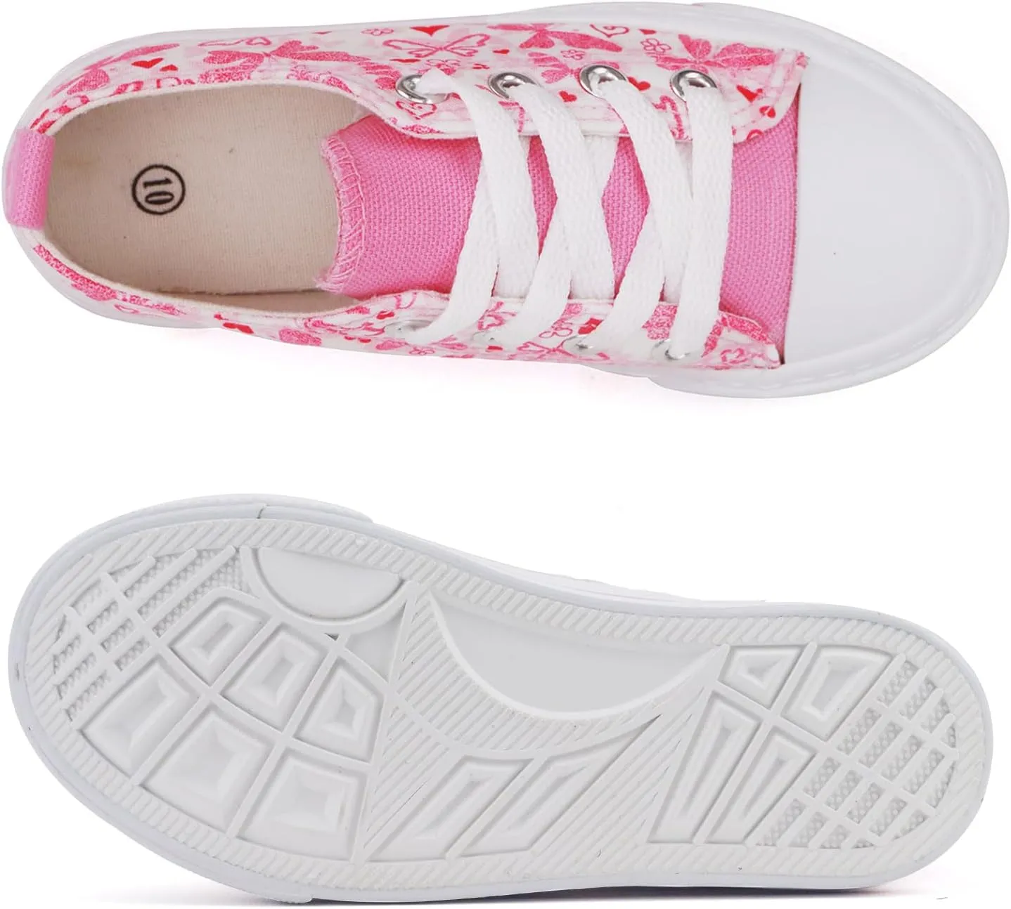 ToandonToddler Kids Sneakers Sparkle Fashion Glitter Sequins Canvas Shoes