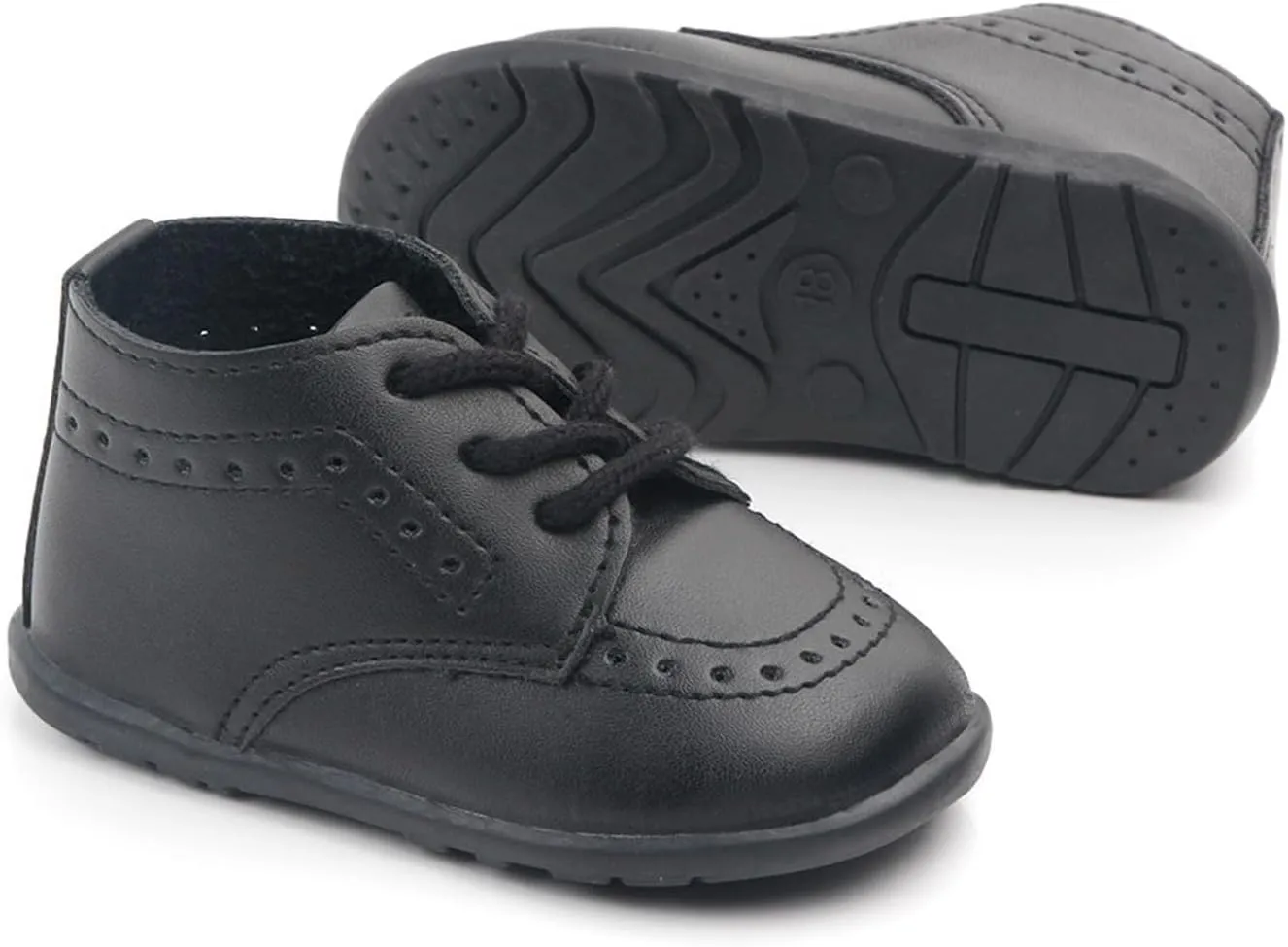 Toddler Baby Boys Girls High Tops Ankle Sneakers Anti-Slip PU Leather Moccasi Infant Newborn Prewalker Crib Shoes
