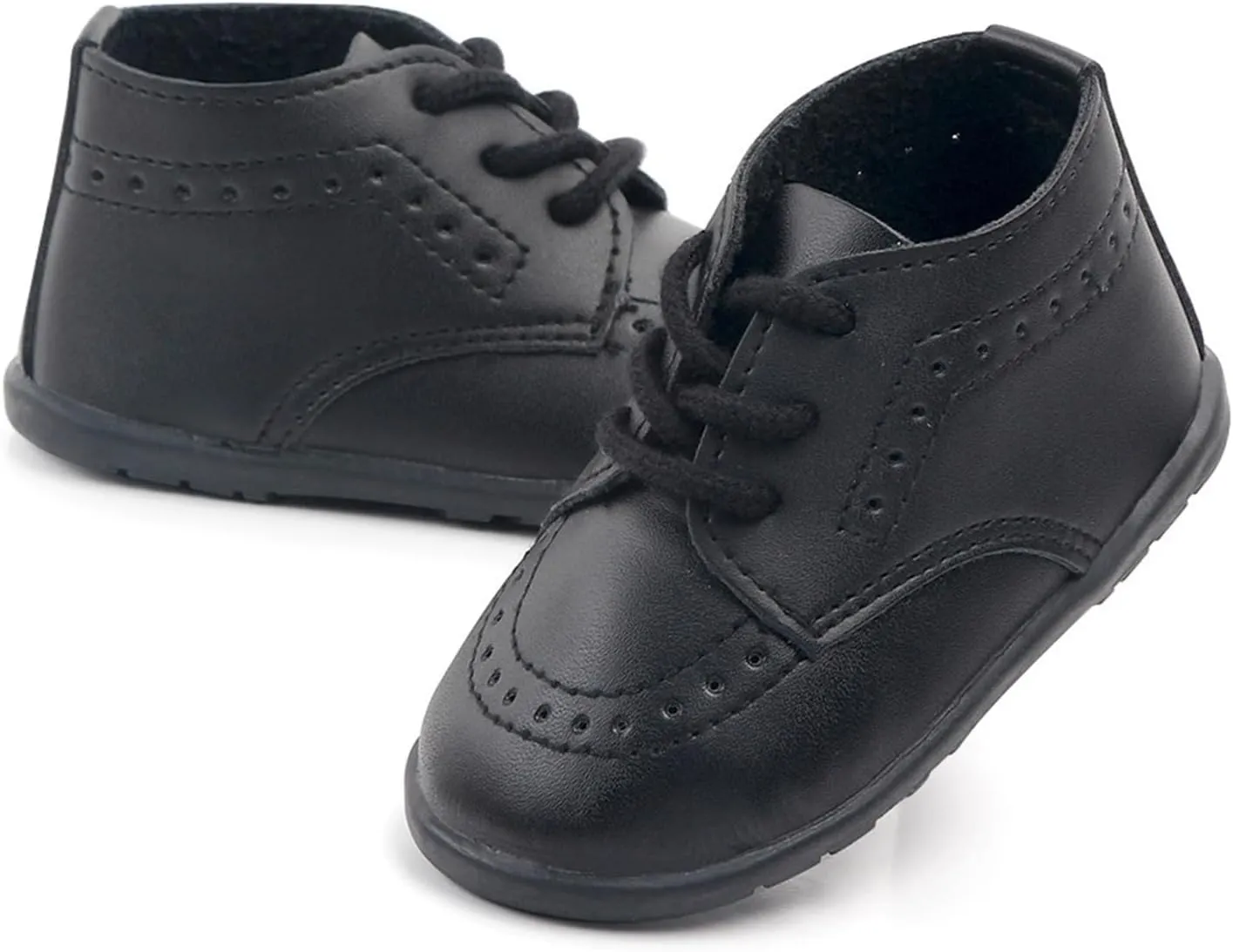 Toddler Baby Boys Girls High Tops Ankle Sneakers Anti-Slip PU Leather Moccasi Infant Newborn Prewalker Crib Shoes