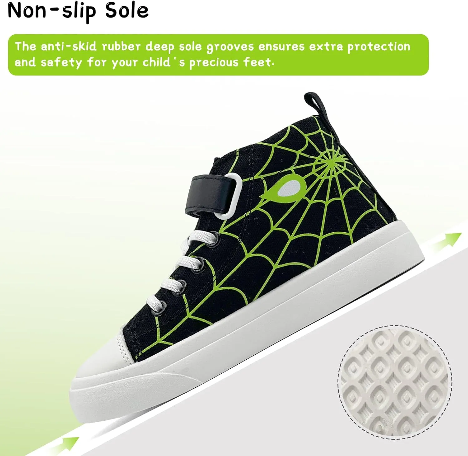 Toddler Boys Girls Shoes Kids High Top Canvas Sneakers Hook and Loops Lightweight Cartoon Casual Sneakers Walking Shoes