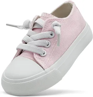 Toddler Kids Sneakers Boys and Girls Canvas Shoes Slip On Lightweight Walking Shoes for Little Big Kids