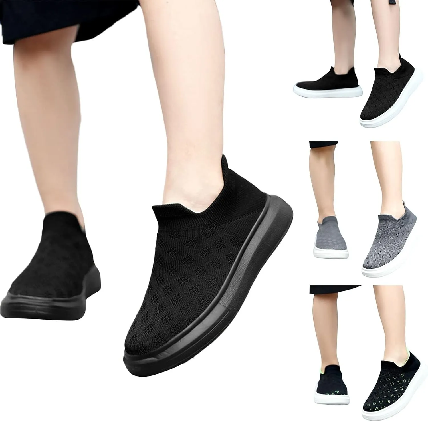 Toddler Slip On Sock Sneaker Shoes Boys Girls Sneakers Lightweight for Walking Mesh Athletic Running Tennis Shoes