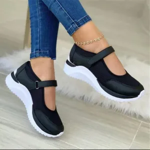 TROONZ Canvas Shoes Women Fashion Trainers, Casual Mesh Shoes,Spring Sneakers Women Casual Breathable Sport Shoes-Black||9