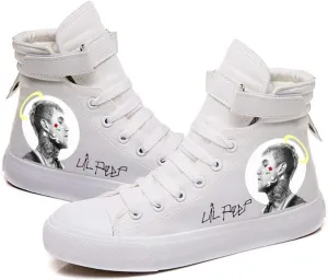 Unisex Adult Lil Peep Printed Canvas Shoes Casual Lace Up Sneakers Tennis