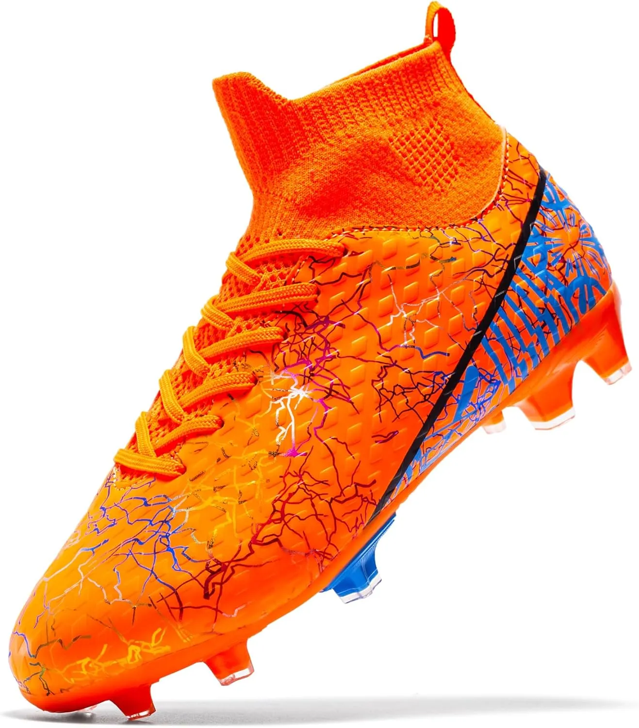 Unisex Adult Soccer Cleats Lightweight High-top Youth Training Football Cleats