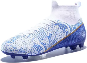 Unisex-Adult Soccer Cleats Tacos de Futbol para Hombre Lightweight Futsal Training Football Shoes for Big Boys
