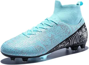 Unisex-Adult Soccer Cleats Tacos de Futbol para Hombre Lightweight Futsal Training Football Shoes for Big Boys
