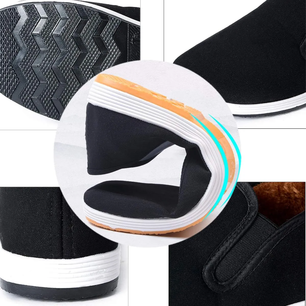 Unisex Chinese Traditional Old Beijing Cloth Kung Fu Martial Arts Tai Chi Canvas Shoes