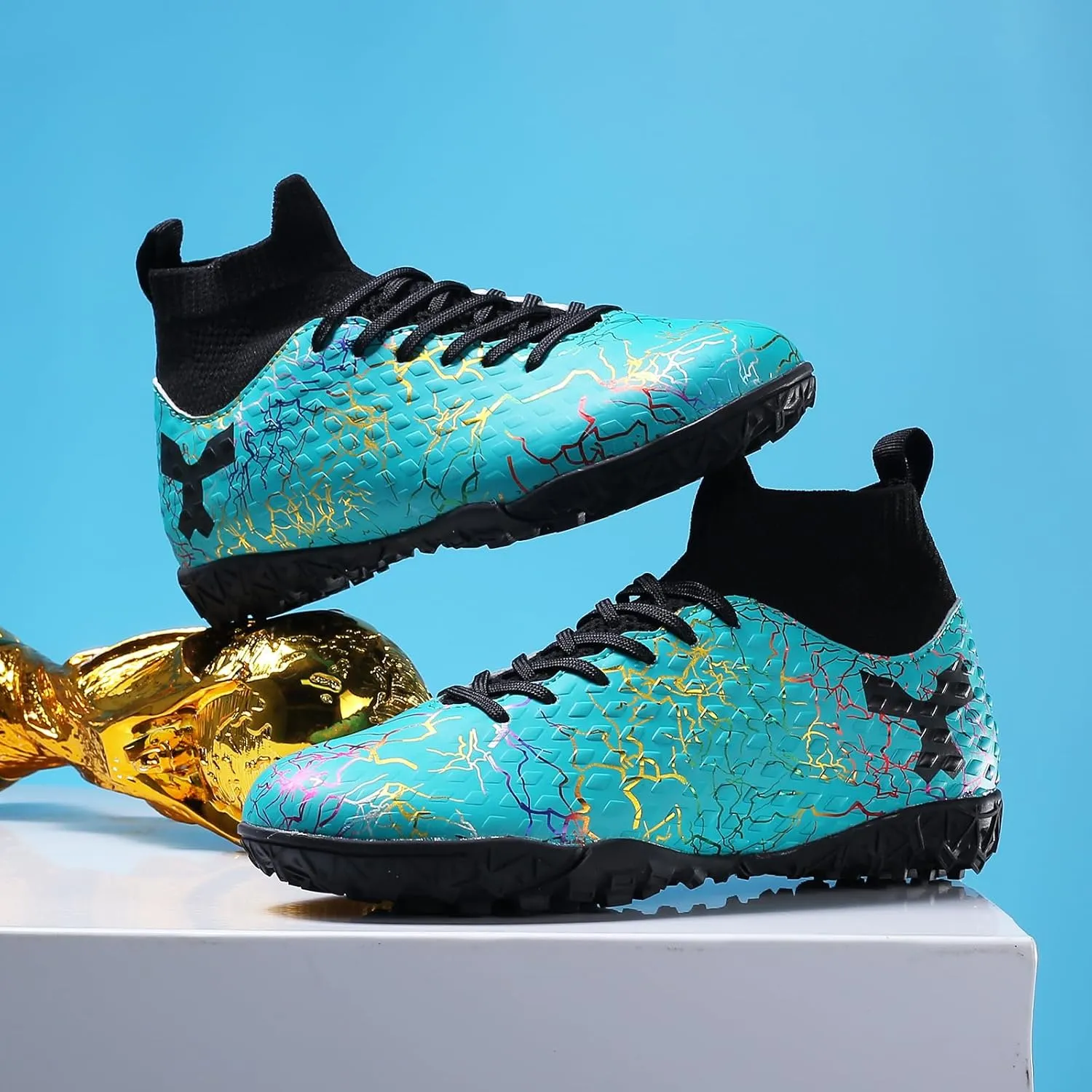 Unisex Kids Soccer Shoes Football Cleats Athletic Soccer Shoes Outdoor Sports Sneaker AG/FG