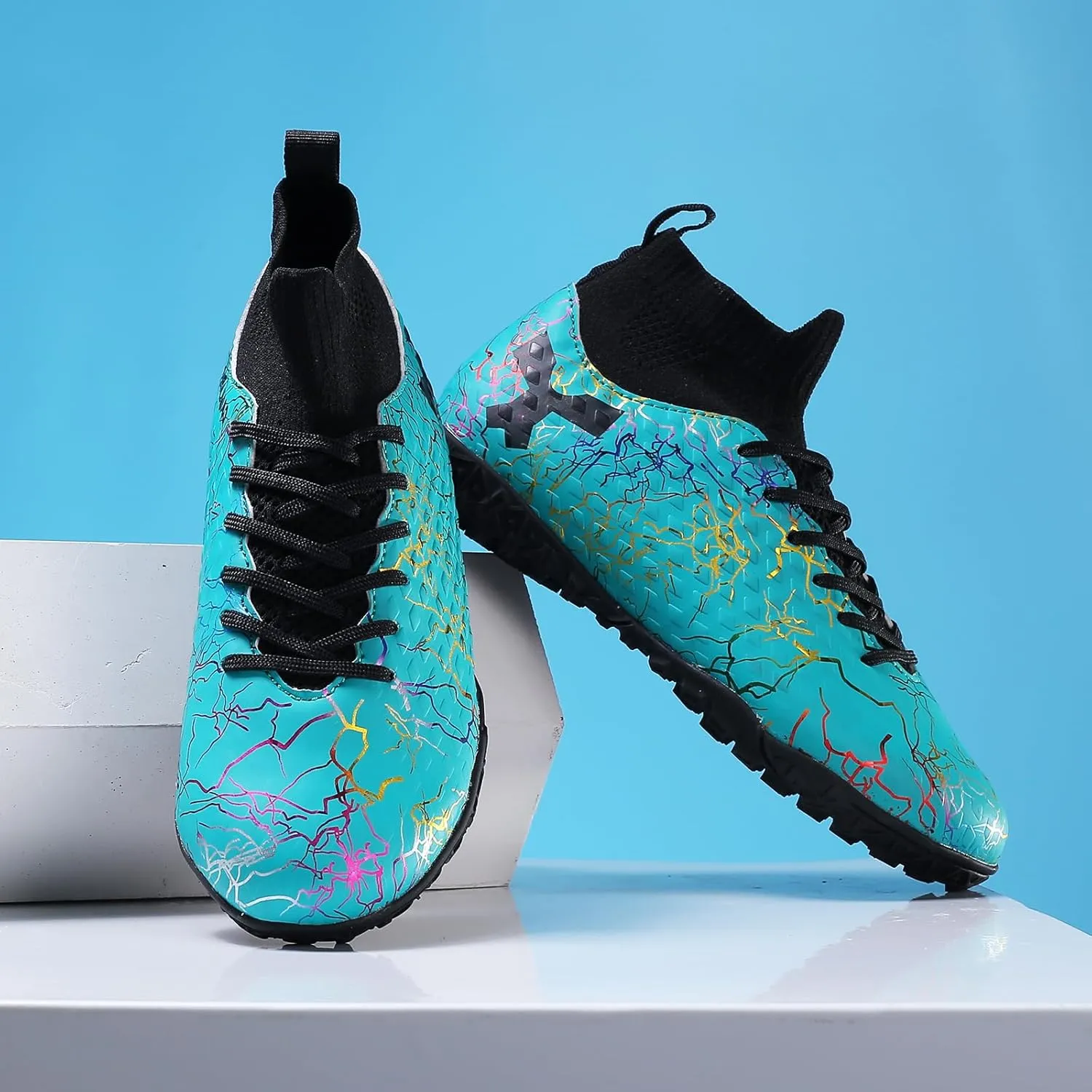 Unisex Kids Soccer Shoes Football Cleats Athletic Soccer Shoes Outdoor Sports Sneaker AG/FG