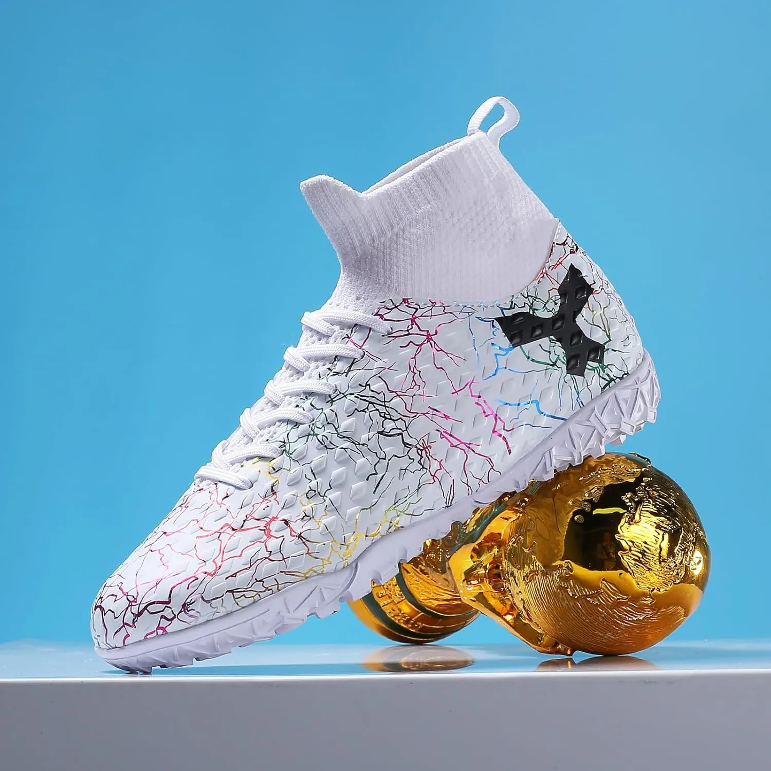 Unisex Kids Soccer Shoes Football Cleats Athletic Soccer Shoes Outdoor Sports Sneaker AG/FG