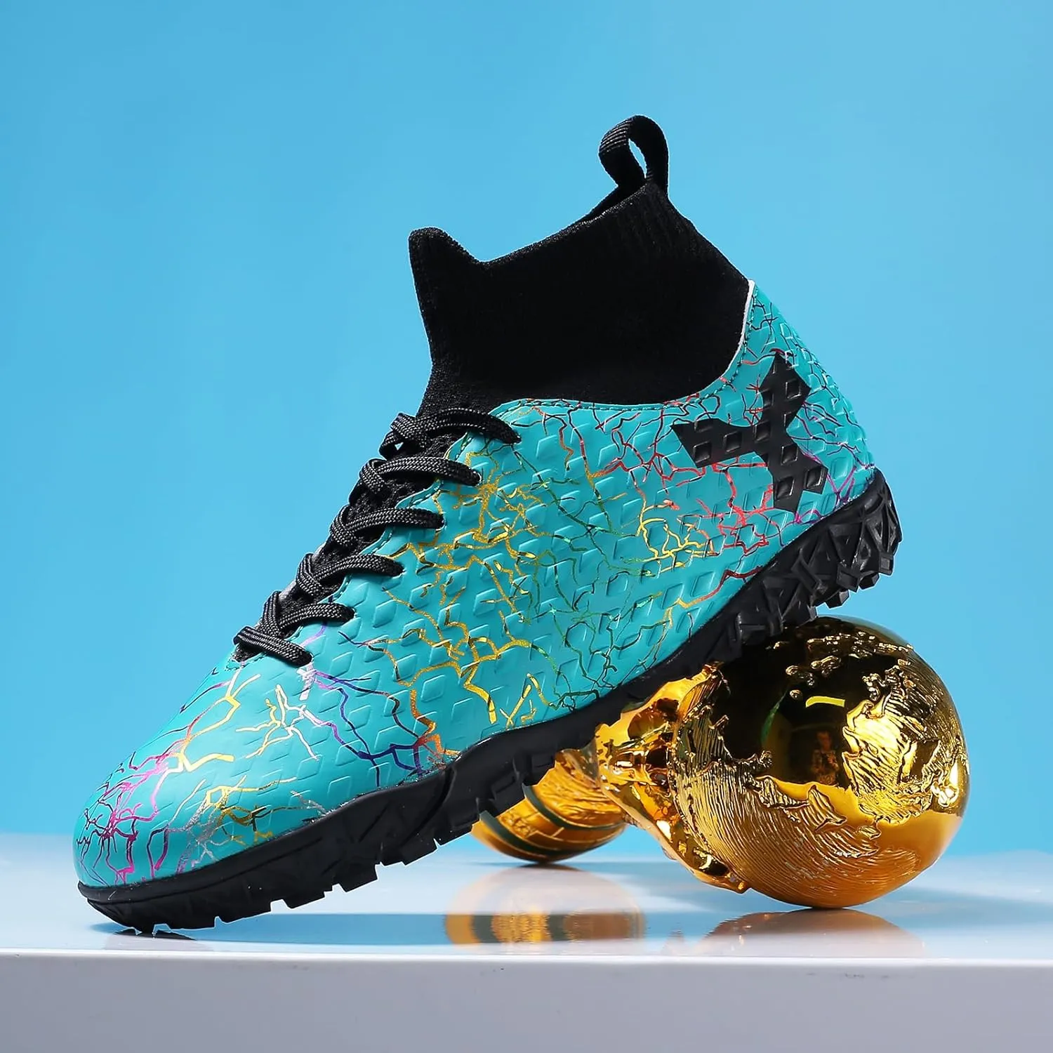 Unisex Kids Soccer Shoes Football Cleats Athletic Soccer Shoes Outdoor Sports Sneaker AG/FG