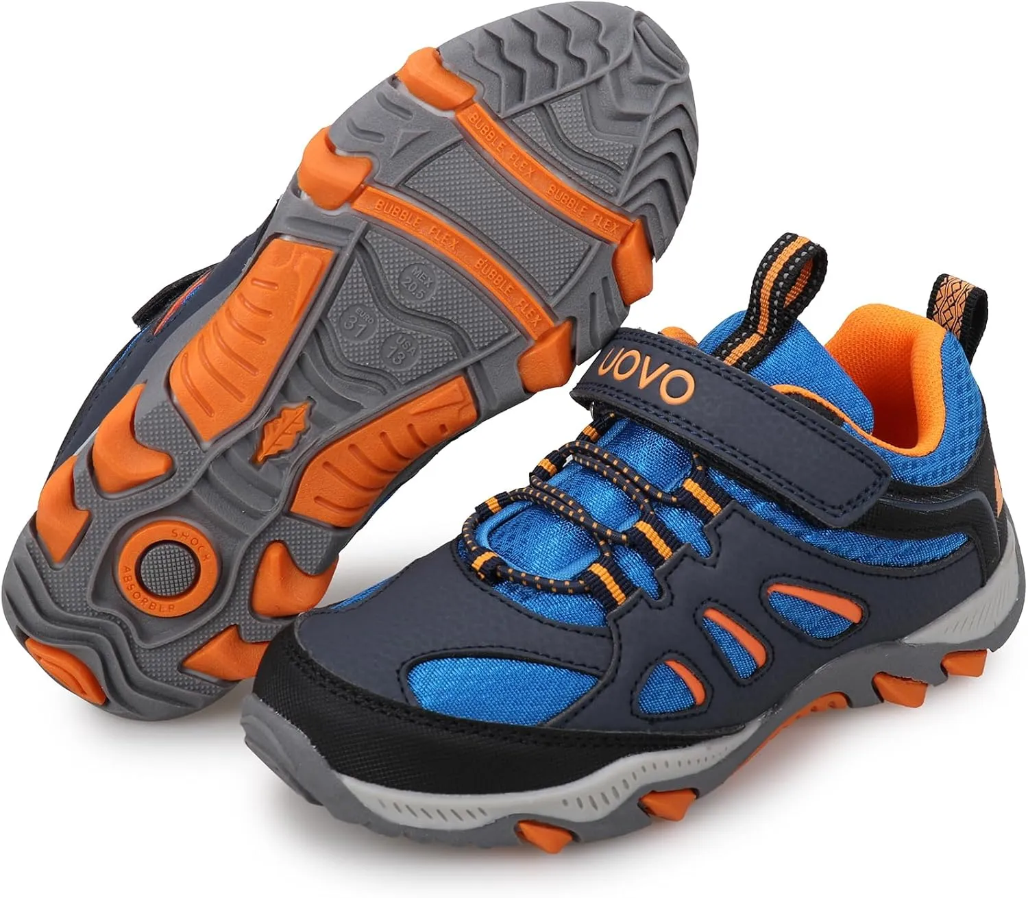 UOVO Boys Shoes Water Resistant Hiking Boots Kids Outdoor Walking Shoes Non Slip Ankle Athletic Sneaker Anti Collision Size 9.5 Toddler to 4.5 Big Kids