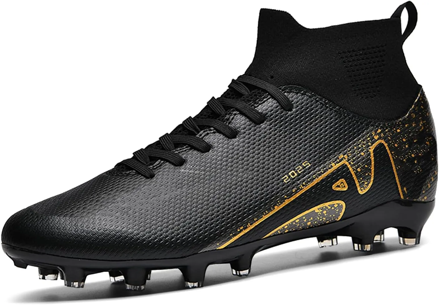 UYO Boys' Soccer Shoes Kids Firm Ground Soccer Cleats Girls Turf Shoes Outdoor Trainning Shoes High Top Youth Football Shoes