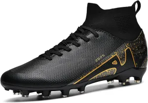 UYO Boys' Soccer Shoes Kids Firm Ground Soccer Cleats Girls Turf Shoes Outdoor Trainning Shoes High Top Youth Football Shoes