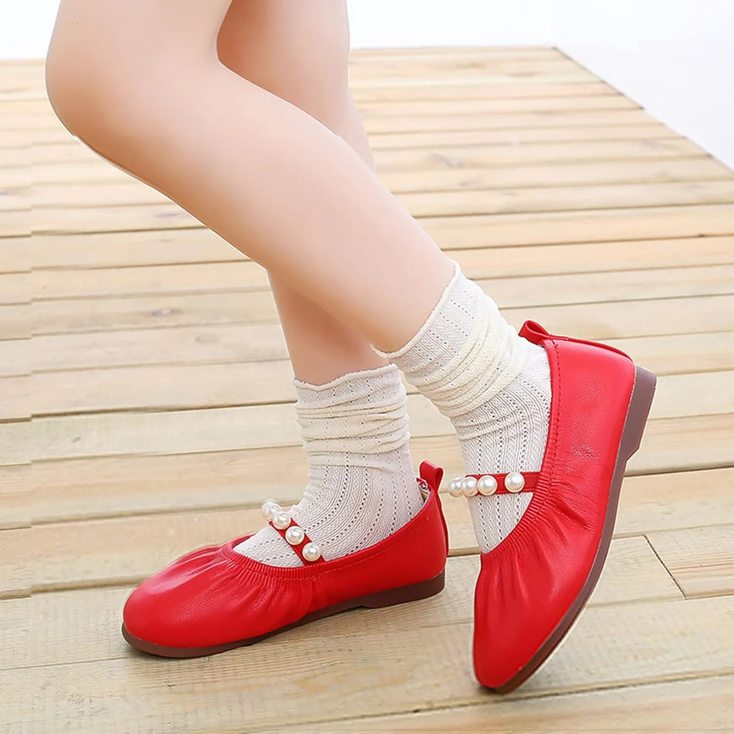 Valentine Slippers for Girls Toddler Pearl Girl Dress Shoes Girl Ballet Flats Size 9 Toddler Girl Sandals