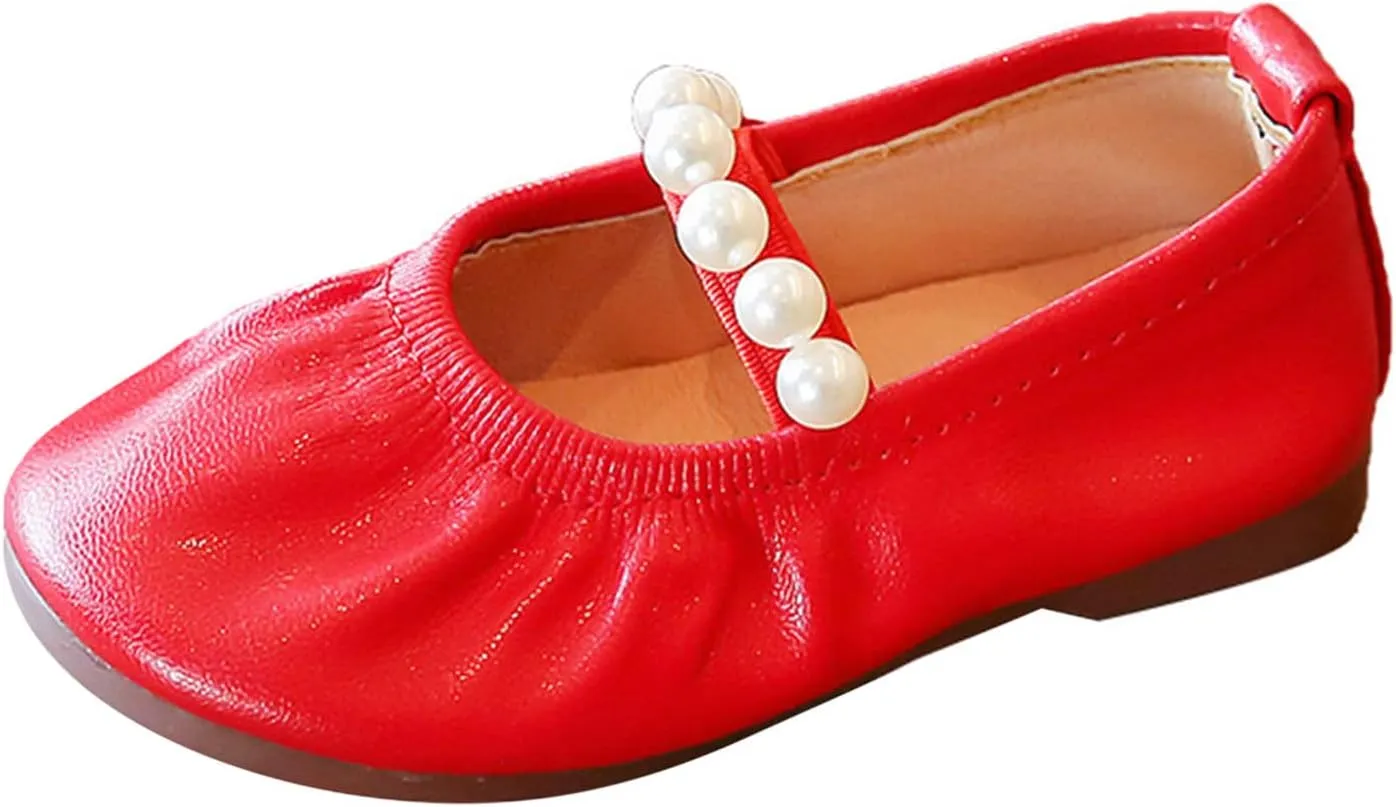 Valentine Slippers for Girls Toddler Pearl Girl Dress Shoes Girl Ballet Flats Size 9 Toddler Girl Sandals