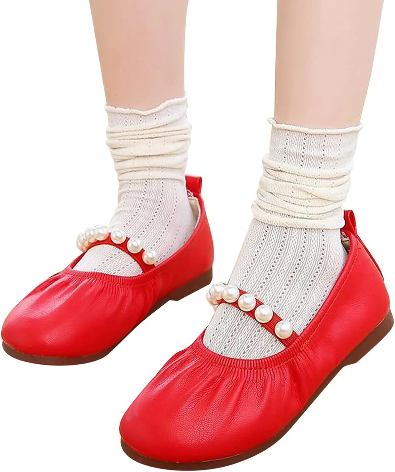 Valentine Slippers for Girls Toddler Pearl Girl Dress Shoes Girl Ballet Flats Size 9 Toddler Girl Sandals