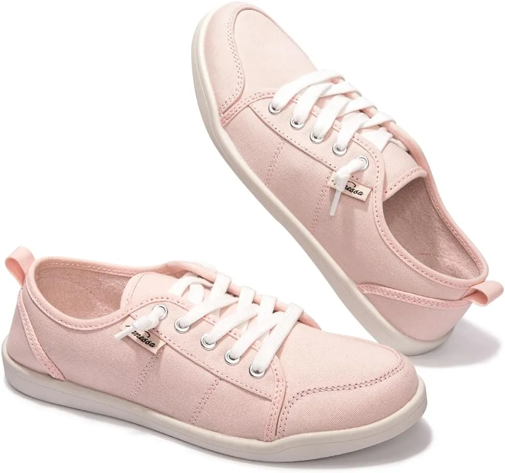 Vanessa Women's Slip On Canvas Sneakers Low Top Casual Shoes Comfort Fashion Sneaker Classic Flats Breathable Walking Shoes