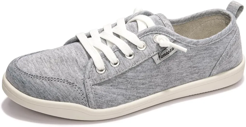 Vanessa Women's Slip On Canvas Sneakers Low Top Casual Shoes Comfort Fashion Sneaker Classic Flats Breathable Walking Shoes