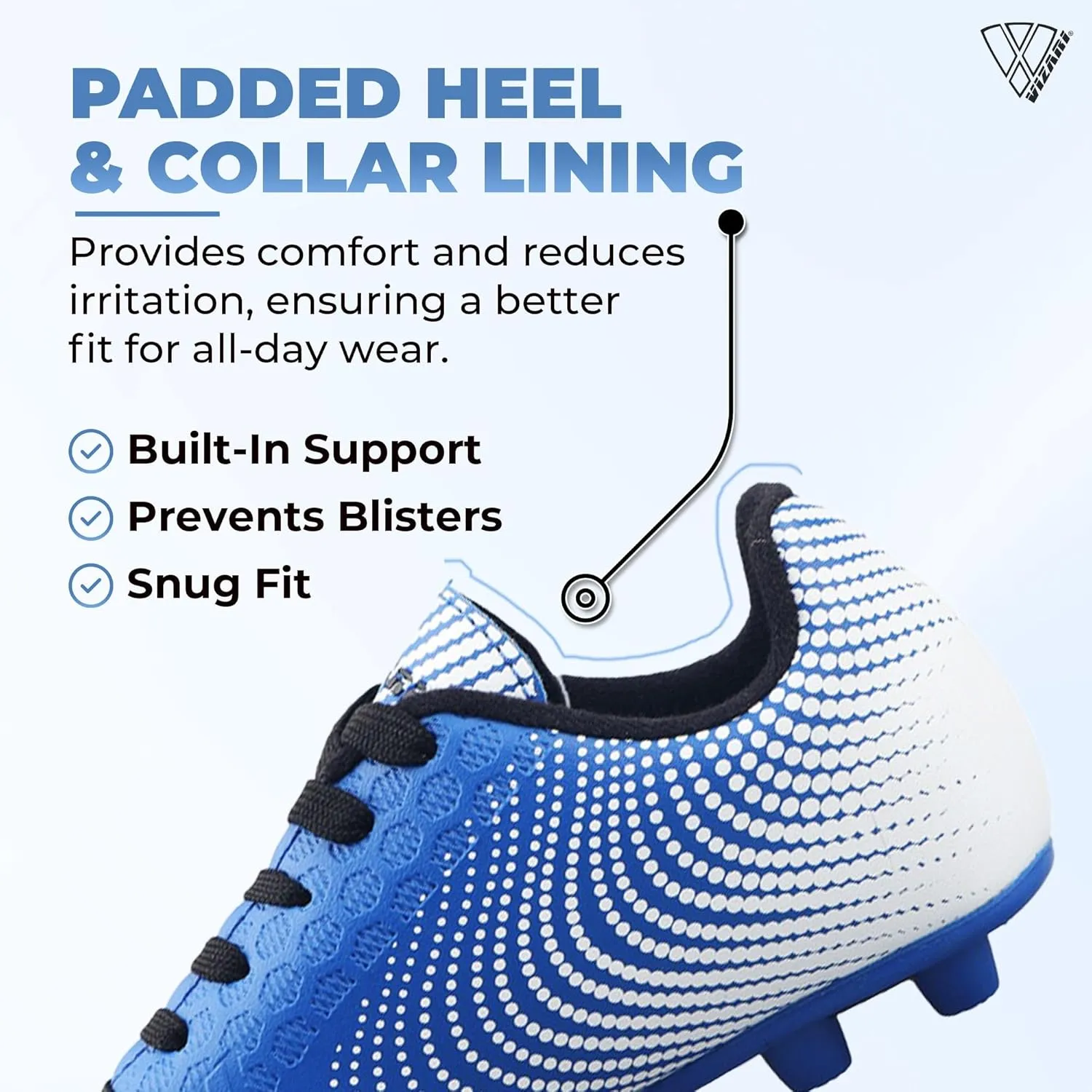 Vizari USA Stealth Boys Girls Soccer Cleats | Youth Firm Ground Athletic Outdoor Football Shoes for Toddler, Little Kid, Big Kid | Lightweight & Durable