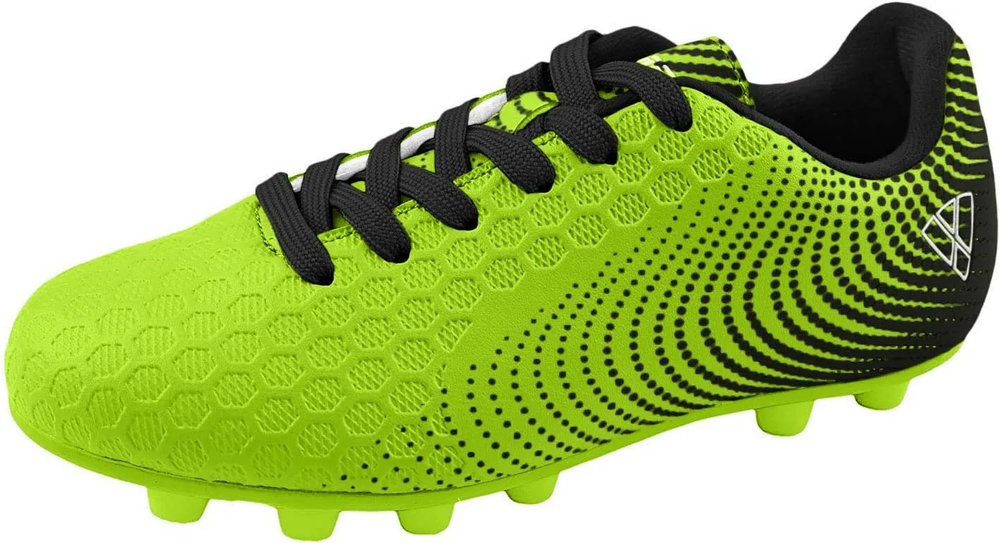Vizari USA Stealth Boys Girls Soccer Cleats | Youth Firm Ground Athletic Outdoor Football Shoes for Toddler, Little Kid, Big Kid | Lightweight & Durable