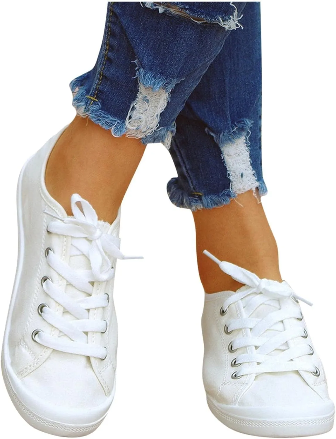 Walking Shoes Women Slip on Canvas Shoes for Women Slip ons Womens Canvas Shoes Flat Sports Running Shoes Summer Zipper Beach Shoes Casual Single Shoes rikg05 Beige