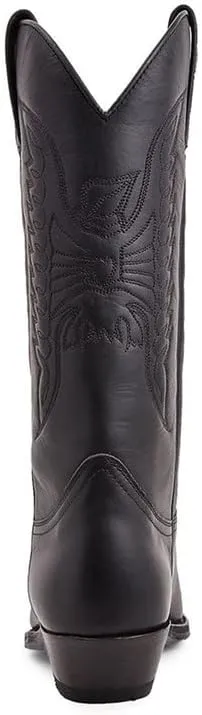 Western Boots Vintage Square Toe Chunky Block Heel Pointed Toe Stitched Leather Cowboy Boots for Men Country Boots Mid-Calf Boots
