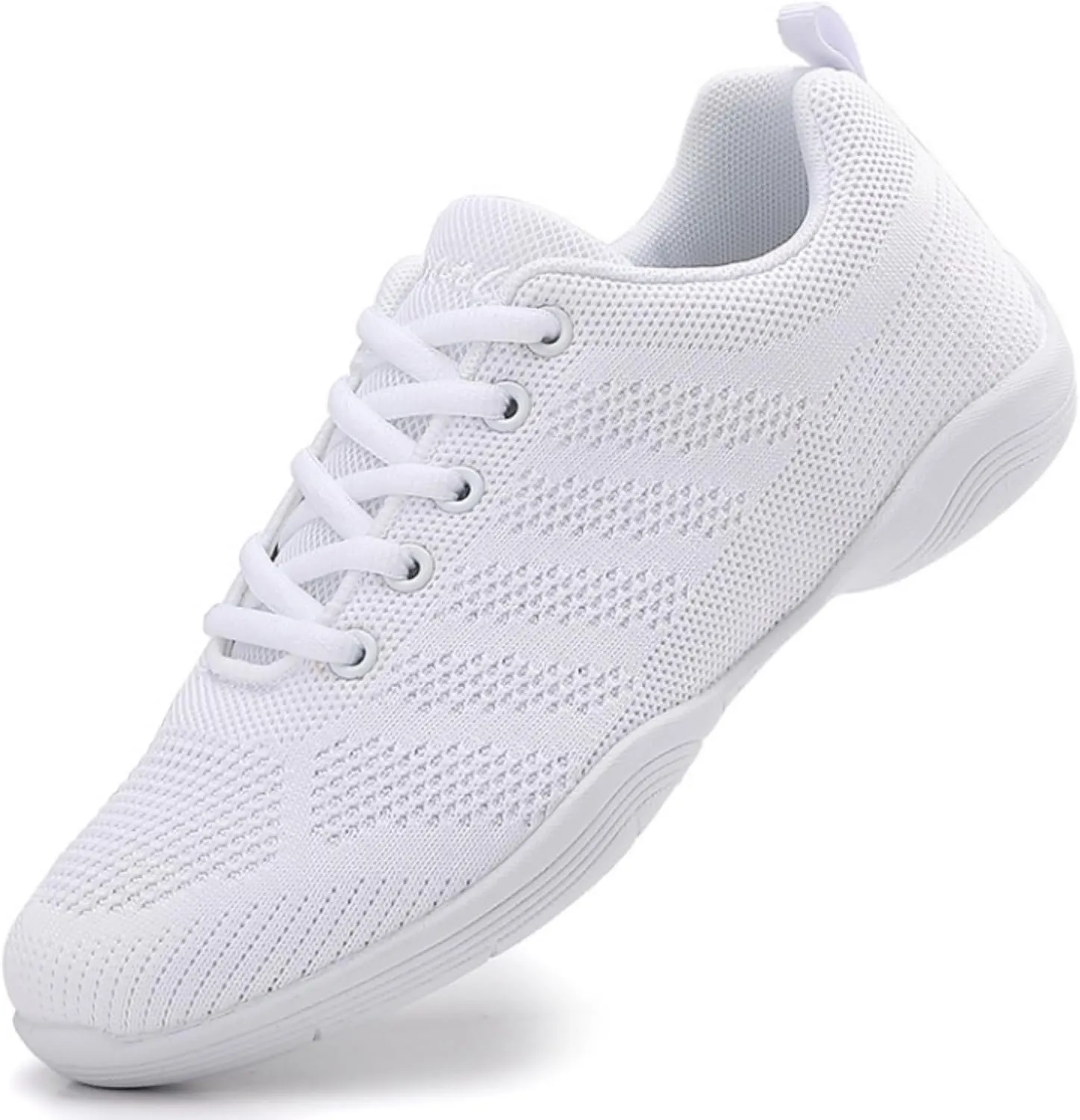 White Cheer Shoes Girls Dance Athletic Breathable mesh Women Gymnastic Training Tennis Competition Sneakers Flexible Cheerleading Tumbling Kid Youth Adult