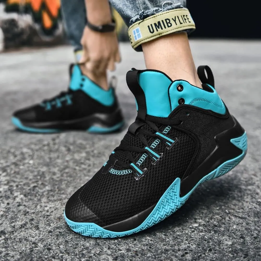 WILTENA Mens Fashion Non Slip Breathable Basketball Shoes Boy's Athletic Running Sports Shock Absorption Sneakers Youth Casual Shoes