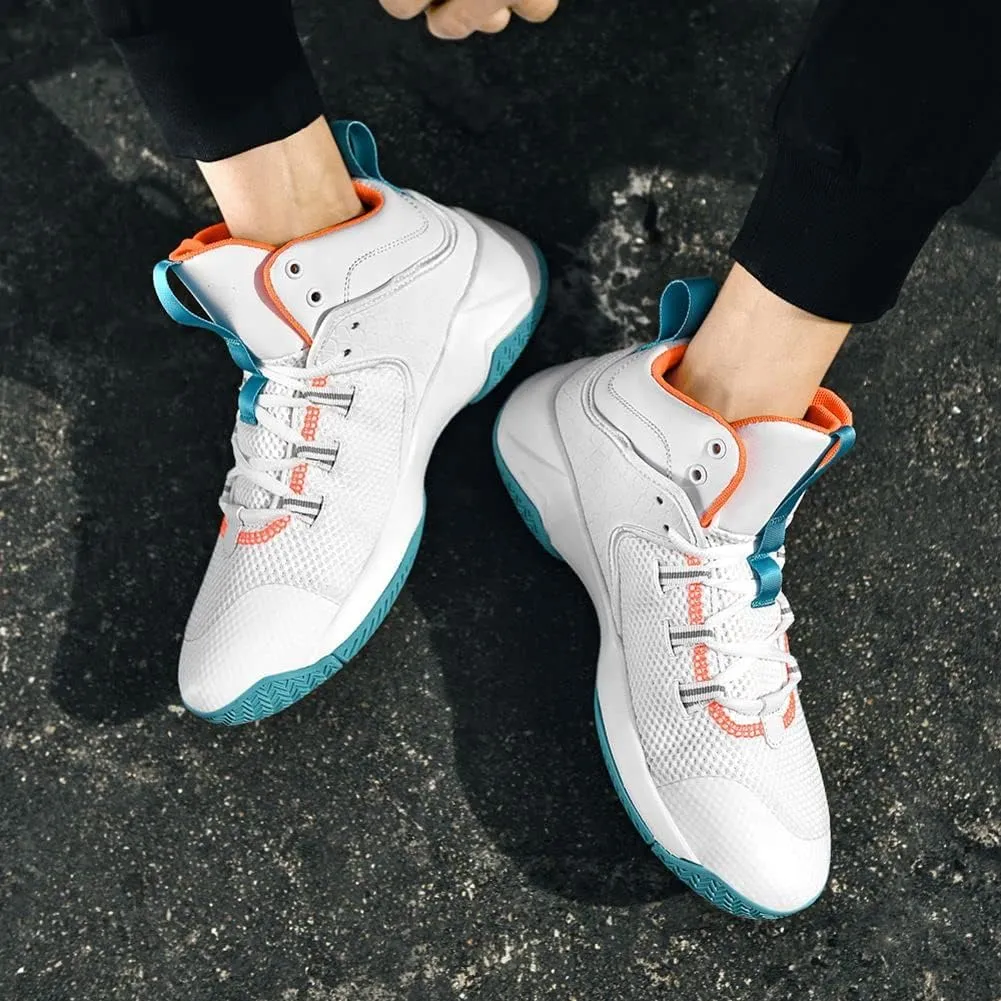 WILTENA Mens Fashion Non Slip Breathable Basketball Shoes Boy's Athletic Running Sports Shock Absorption Sneakers Youth Casual Shoes