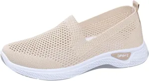 Women Comfortable Slip On Loafers Casual Walking Shoes Lightweight Canvas Sneakers Non Slip Flat Flats