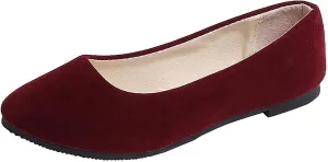 Women Girls Solid Big Size Slip On Flat Shallow Comfort Casual Single Shoes Shoes Casual Boots, 6.5