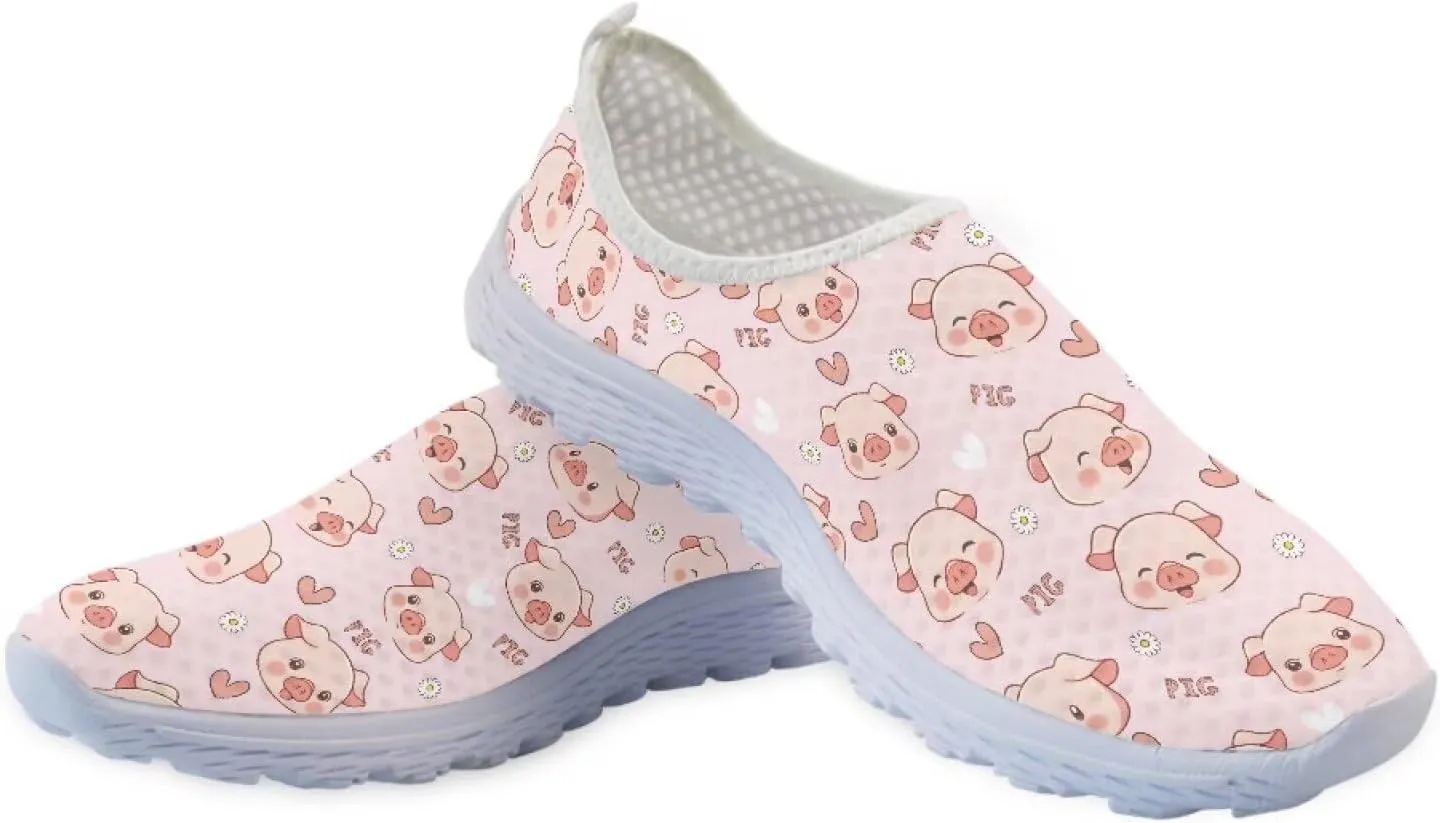 Womens Athletic Water Shoes Air Mesh Comfortable Slip-on Outdoor Sport Sneakers