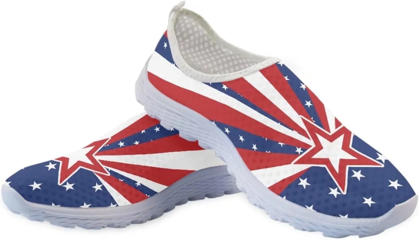 Womens Athletic Water Shoes Air Mesh Comfortable Slip-on Outdoor Sport Sneakers
