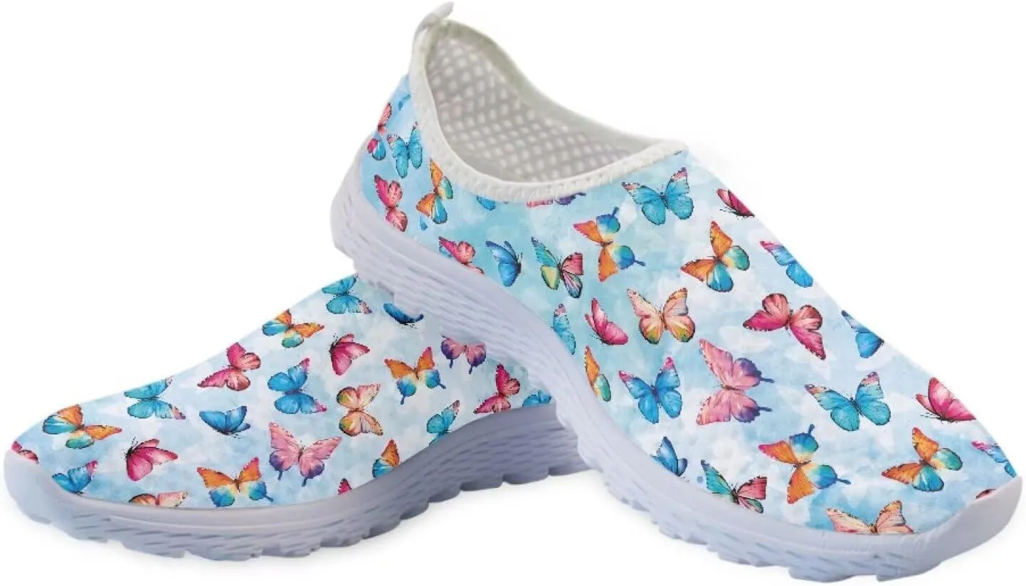 Womens Athletic Water Shoes Air Mesh Comfortable Slip-on Outdoor Sport Sneakers