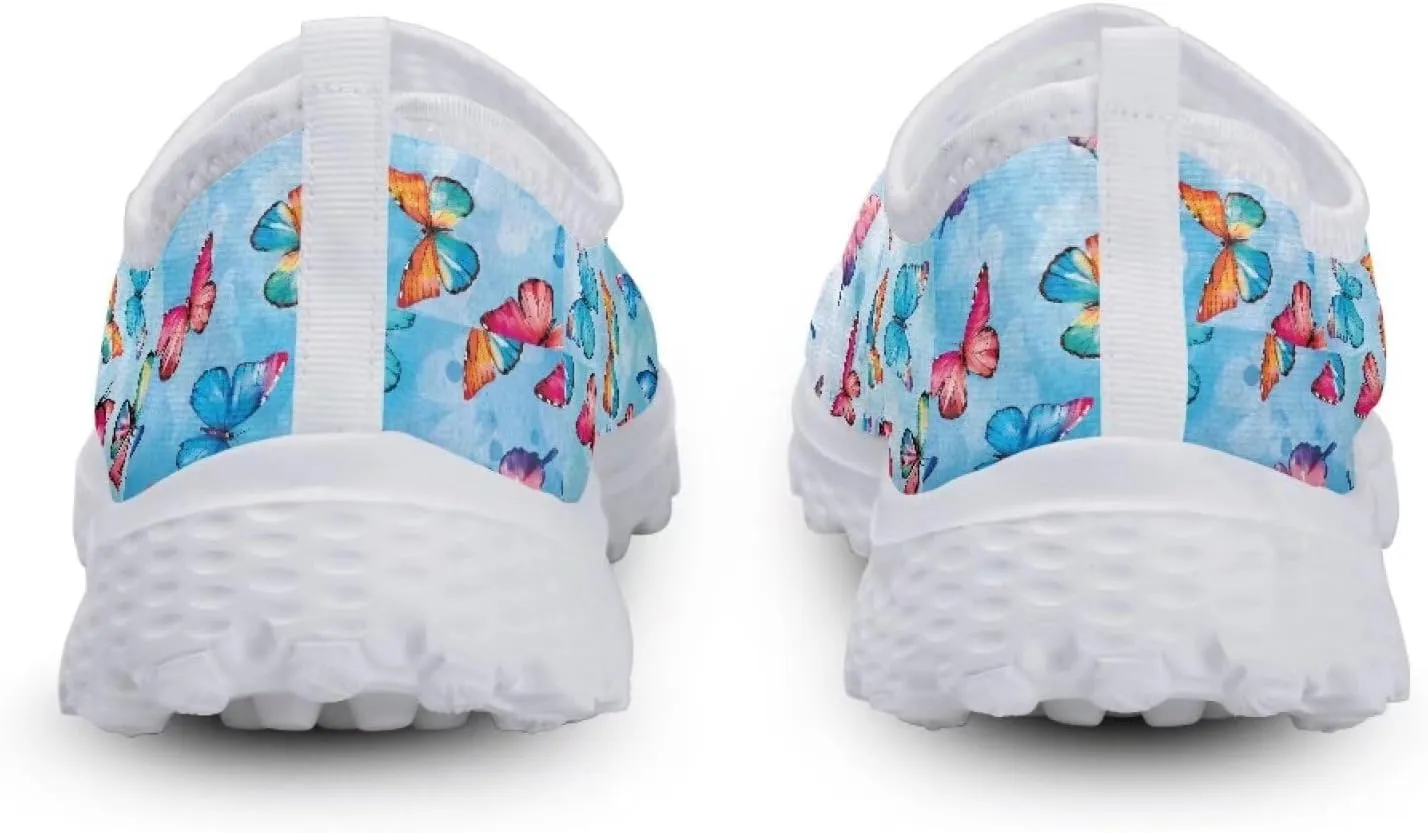 Womens Athletic Water Shoes Air Mesh Comfortable Slip-on Outdoor Sport Sneakers
